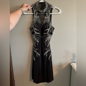 MORILEE BY MADELINE GARDNER Black Rhinestones, and glittery dress. Size 2.